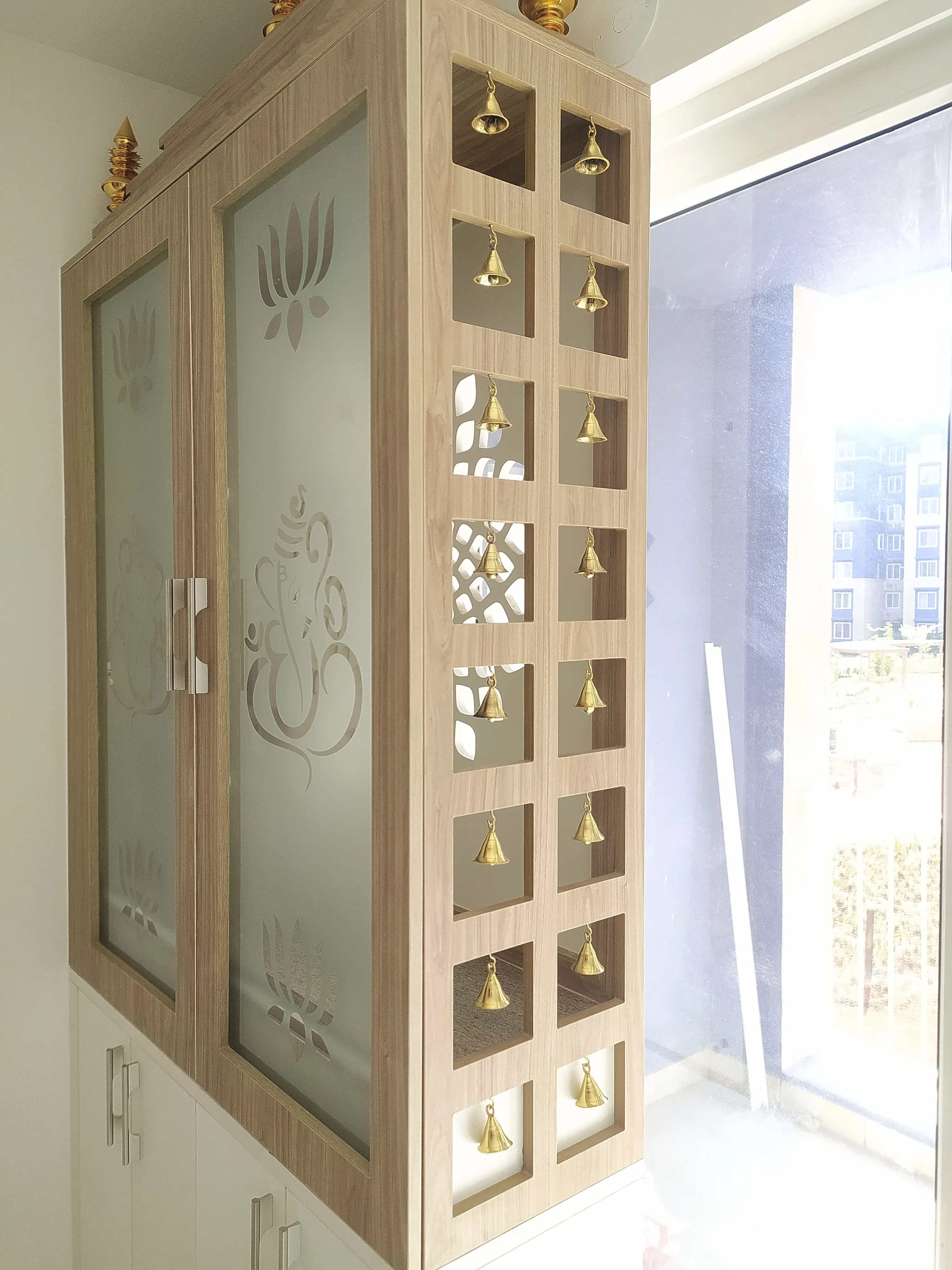 Contemporary Fluted Wood Altar